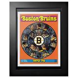 Boston Bruins 1973-74 18'' x 14'' Framed Program Cover Art Print