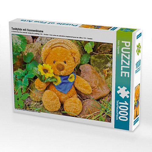 Puzzle Teddybär mit Sonnenblume Foto-Puzzle Bild von Karin Sigwarth Puzzle
