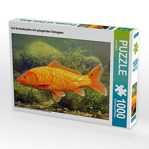 Puzzle Koi Brokatkarpfen mit spiegelnden Schuppen. Foto-Puzzle Bild von CALVENDO Verlag Puzzle