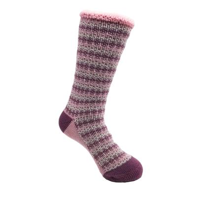 Plus Size Women's Allover Fairisle Thermal Socks by GaaHuu in Pink (Size OS (6-10.5))