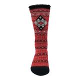 Plus Size Women's Diamond Fairisle Thermal Socks by GaaHuu in Red (Size OS (6-10.5))