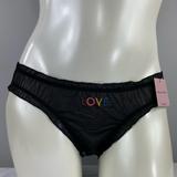 Pink Victoria's Secret Intimates & Sleepwear | 3/$36 Black Vs Blush Love Mesh Panty | Color: Black | Size: Xs