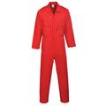 Personalised Custom Your Text Design Logo Portwest Liverpool Zip Coverall (C813) - Overalls Red SR PW065