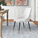 Etta Avenue™ Adorn Button-tufted Velvet Dining Chair Wood/Upholstered/Velvet in White | 34 H x 22 W x 25 D in | Wayfair