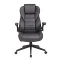 Inbox Zero Ergonomic Executive Chair Upholstered, Leather in Brown/Gray | 47.5 H x 27.5 W x 31.5 D in | Wayfair 9BE8B143997D4513B2E9EACAC1242CC7