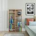 Latitude Run® Gjylferije 48.66" H x 28.35" W Standard Bookcase Wood in Brown | 48.66 H x 28.35 W x 9.84 D in | Wayfair
