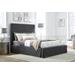 Cheviot California King-Size Upholsterd Skirted Storage Panel Bed in Iron - Modus CBB3J63