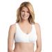 Plus Size Women's Glamorise® Front-Close Lace Back Bra by Glamorise in White (Size 40 B/C/D)