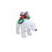 The Holiday Aisle® Christmas Inflatables Penguins on Polar Bear Decoration Polyester in White | 96.06 H x 101.57 W x 59.06 D in | Wayfair