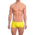 Gary Majdell Sport Mens New Solid Hot Body Boxer Swimsuit - Yellow - Medium