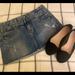 American Eagle Outfitters Skirts | American Eagle Denim Miniskirt Size 4 | Color: Blue/White | Size: 4