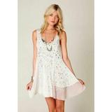 Free People Dresses | Free People Luscious Lagoon White Lace Slip | Color: White | Size: M