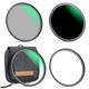 K&F Concept 72mm Magnetic Lens Filter Kit - UV CPL ND1000 Magnetic Adapter Ring Optical Glass Camera Filter Pouch Quick Swap System (Nano-X Series)