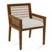 Braxton Culler Pine Isle Arm Chair Upholstered/Wicker/Rattan/Fabric in Blue/White/Brown | 36 H x 23 W x 24 D in | Wayfair 1023-029/0137-61/HAVANA