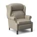 Bradington-Young Chippendale 33" Wide Faux Leather Standard Recliner Fade Resistant in Gray/Brown | 43 H x 33 W x 36.25 D in | Wayfair