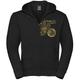 Black-Cafe London Retro Zip Hoodie, schwarz-gold, Größe M