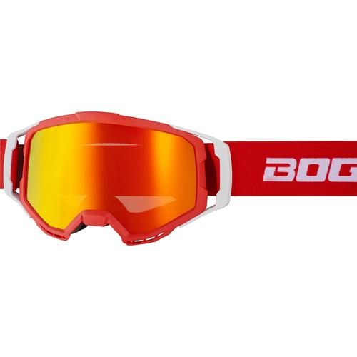 Bogotto B-1 Motocross Brille, weiss-rot