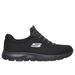 Skechers Women's Summits - Cool Classic Sneaker | Size 7.5 Wide | Black | Textile/Synthetic | Vegan | Machine Washable