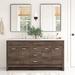 Wade Logan® Aytes 60" Double Bathroom Vanity Set Wood/Marble in Brown | 33.13 H x 60.25 W x 18.75 D in | Wayfair 3ED30B9D64DB48288FEB8DE0F7345422