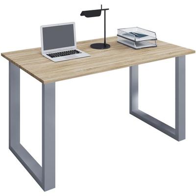 VCM Schreibtisch »Lona« 140/50 cm Bügel-Fuß-Gestell silbern braun, 140x76x50 cm Image