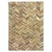 Brown/Gray 60 x 0.3 in Area Rug - Cowhide Mall Ceres Chevron Handmade Cowhide Taupe/Brown/Gray/Ivory Area Rug Leather | 60 W x 0.3 D in | Wayfair