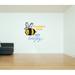 Harper Orchard Bee Amazing Bees Cute Quote Cartoon Wall Decal Vinyl in Black/Yellow | 20 H x 20 W in | Wayfair 866DC59944E8439D98900E35EE4E7CFF