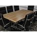 Hokku Designs Allem Rectangular Solid Wood Conference Table Wood/Metal/Solid Wood in Brown | 30 H x 78 W x 42 D in | Wayfair