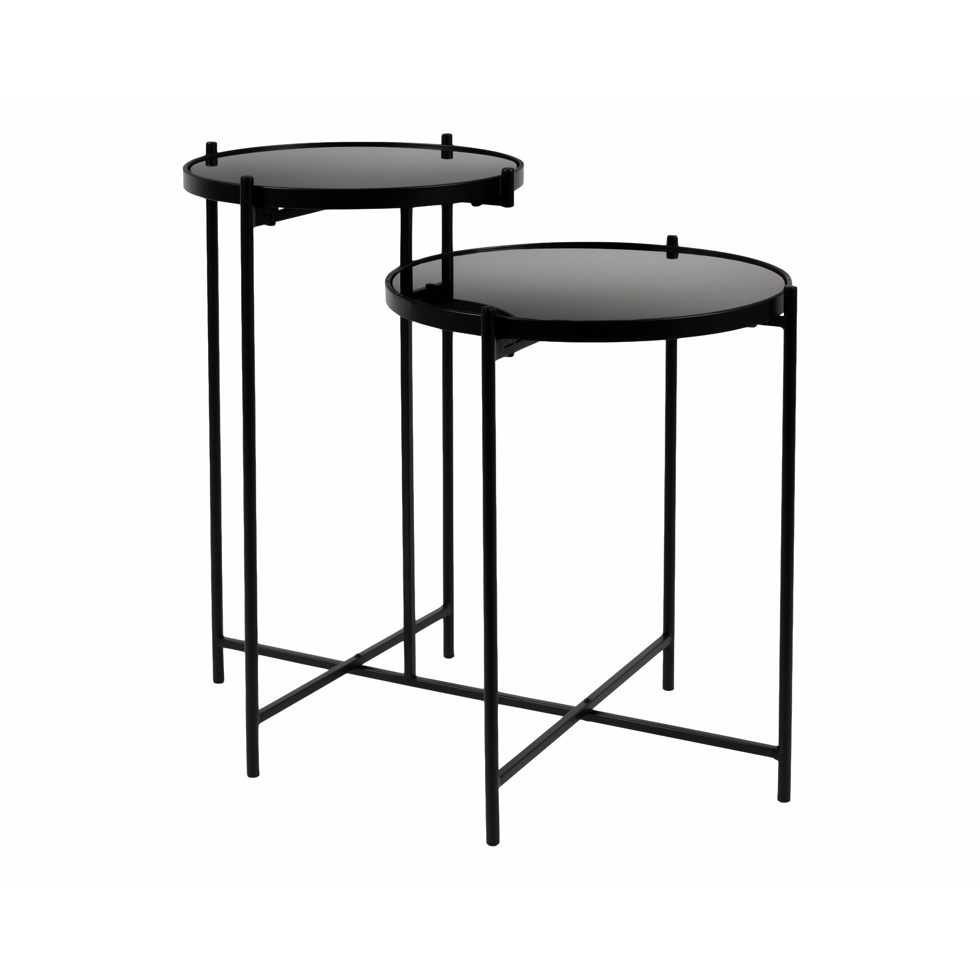 designline »Li« Beistelltisch 2 in 1 schwarz