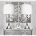 Rosdorf Park Pennsylvania 27" Table Lamp Set Linen/Metal in Gray/White | 27 H x 13 W x 13 D in | Wayfair 5AA1C92792944B13A6137D7563A883AC