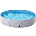 Yaheetech Hard PVC Pet Swimming Bath Pool Foldable | 12 H x 55 W x 55 D in | Wayfair 591928 Gray XL