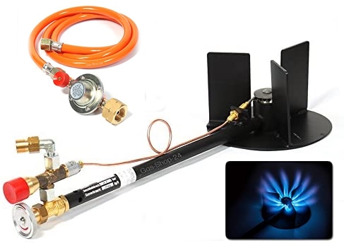 Hochleistungsbrenner 14 kW / Propan Hockerkocher + Zündsicherung - Gaskocher (z.B. f. Wurstkessel, Gulaschkanone) - Gasbrenner f. Kochkessel Image