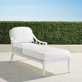 Avery Chaise Lounge with Cushions in White Finish - Sailcloth Salt - Frontgate