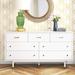 Etta Avenue™ Blair 7 Drawer 60" W Wood Dresser Wood in White | 33.5 H x 60 W x 19.25 D in | Wayfair 316164125FDB4E44B63270D905264B6B