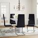Orren Ellis Azisa 5 - Piece Dining Set Wood/Upholstered/Metal in Brown/White | 30 H in | Wayfair 72D86F0F49CA43778D521B0BD2B3640B