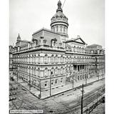 Ebern Designs Baltimore City Hall, Historic Baltimore - Wrapped Canvas Photograph Print Canvas, in Black/White | 24 H x 20 W x 1.5 D in | Wayfair