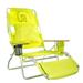 Ostrich Deluxe Padded Lightweight Portable Adjustable Outdoor Reclining Folding Chair w/ Footrest in Green/Yellow | Wayfair D3N1-1001G