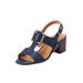 Wide Width Women's The Simone Sandal by Comfortview in Navy (Size 7 W)