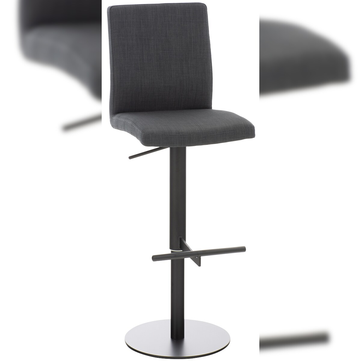 CLP Barhocker Cadiz Stoffbezug schwarz/dunkelgrau