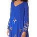 Free People Dresses | Free People Blue Oxford Embroidered Mini Dress Xs | Color: Blue/Orange | Size: Xs