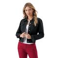 K Jordan Colored Jean Jacket (Size M) Black, Cotton,Spandex