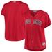 Women's Red Boston Sox Plus Size Alternate Replica Team Jersey