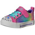 Skechers Girl's Twinkle Sparks Winged Magic Sneaker, Hot Pink Textile Multi Trim, 13.5 UK