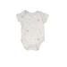 ED by Ellen Degeneres Short Sleeve Onesie: Gray Jacquard Bottoms - Size 3 Month