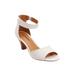 Extra Wide Width Women's The Fallon Sandal by Comfortview in White (Size 12 WW)