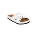 Wide Width Women's Gia Footbed Sandal by Comfortview in White (Size 8 W)