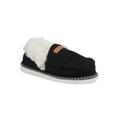 Women's Faux Wool Felted Mocassin Slippers by GaaHuu in Black (Size LARGE 9-10)