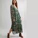 Free People Dresses | Free People Earthfolk Maxi Dress Long Sleeves Nwt | Color: Cream/Green | Size: Various