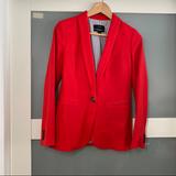 J. Crew Jackets & Coats | J Crew Red Wool Work Blazer Jacket Sz 00 | Color: Red | Size: 00