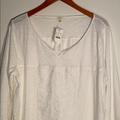 J. Crew Tops | J. Crew White 3/4 Sleeve Top. | Color: White | Size: Xl