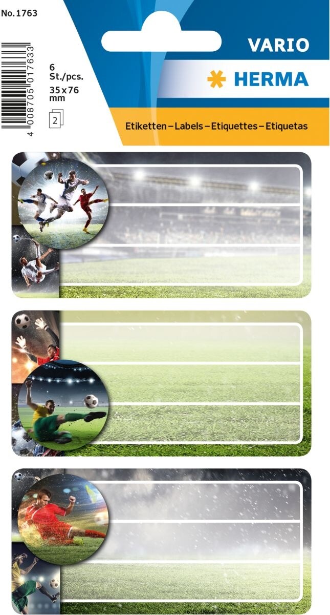 HERMA Schuletiketten Football VE=2 Blatt Image